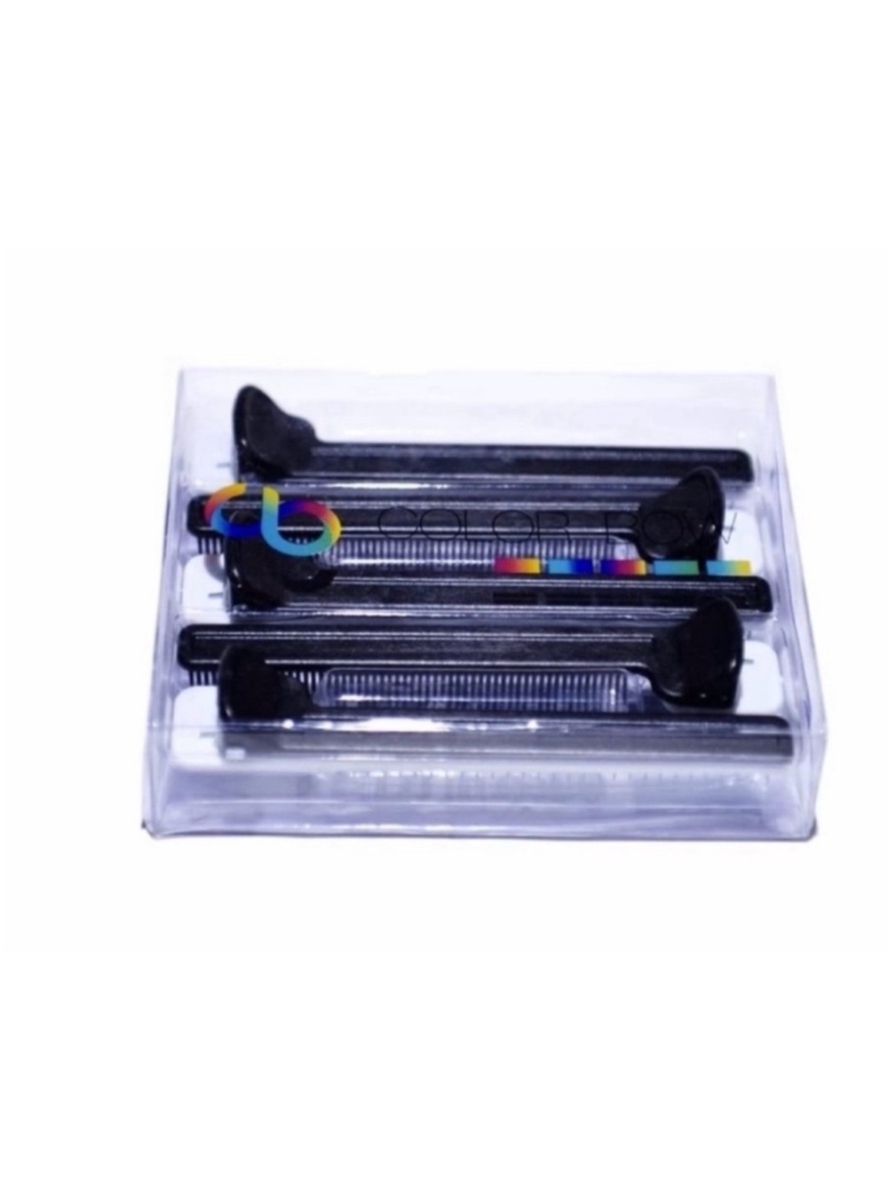 Black Color Bow Teasing Clip Comb Black 5 Pack - Picture 2 of 5